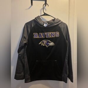 NFL Ravens Black and Gray Kids Hoodie
